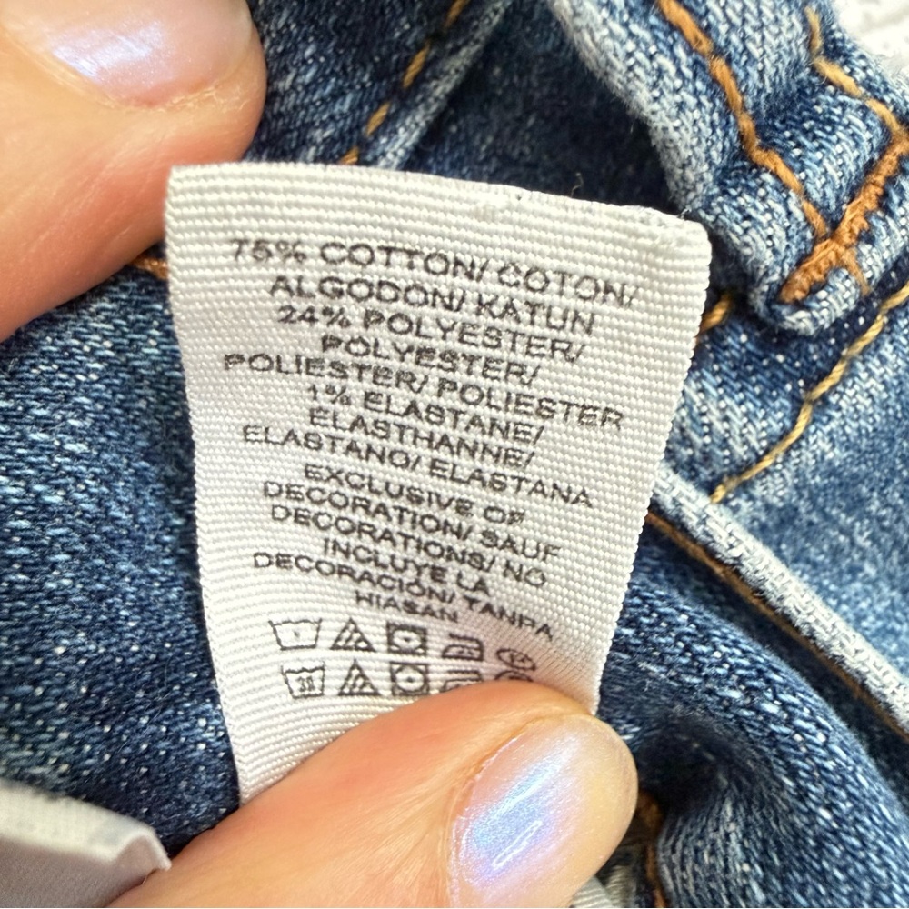Lucky Brand 221 Straight Leg Jeans Medium Wash Distressed Denim 30x28 Vintage - Picture 13 of 16